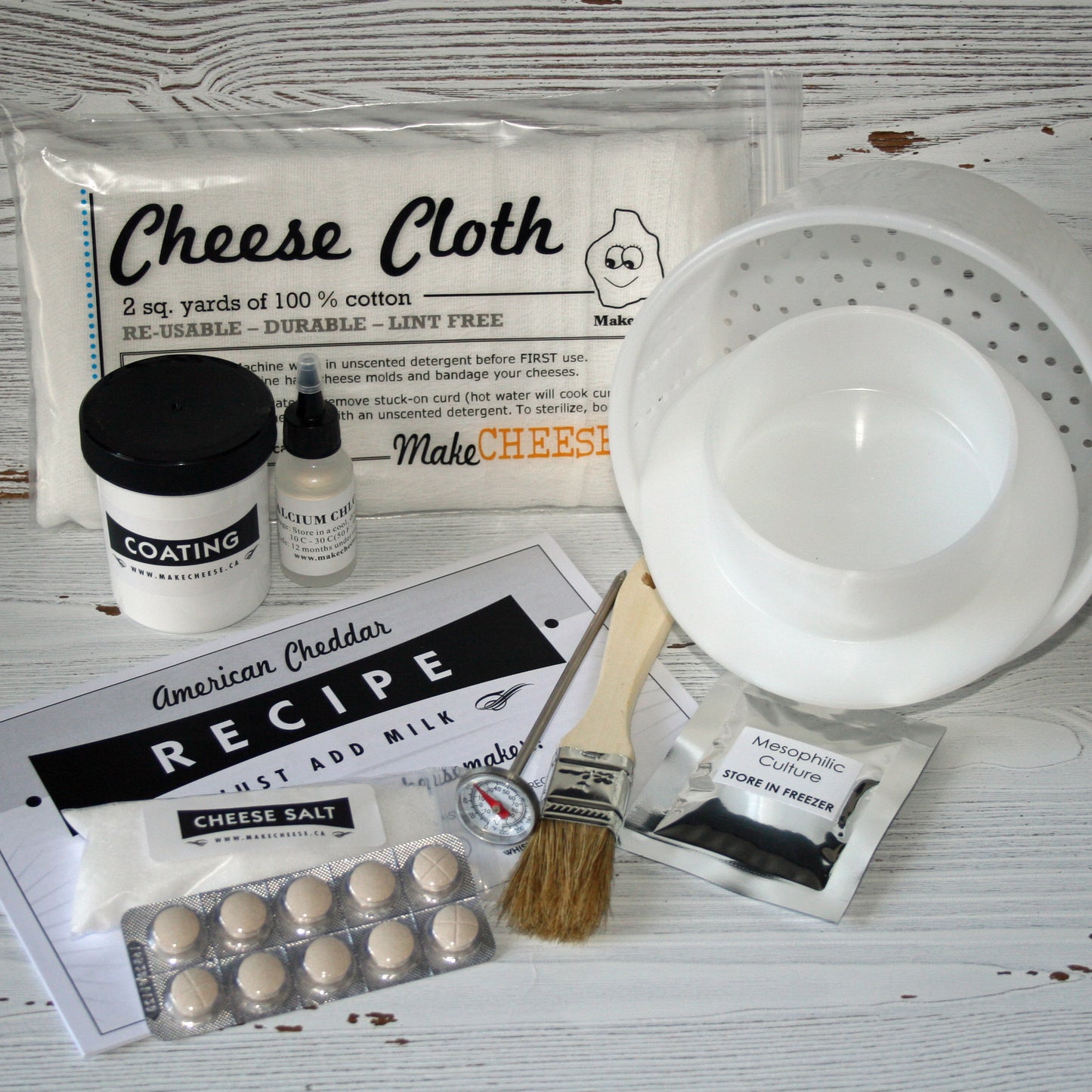 CHEDDAR CHEESE KIT - Makes 8 Batches